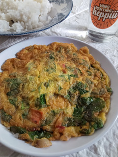 Foto resep Telur Dadar Daun Melinjo