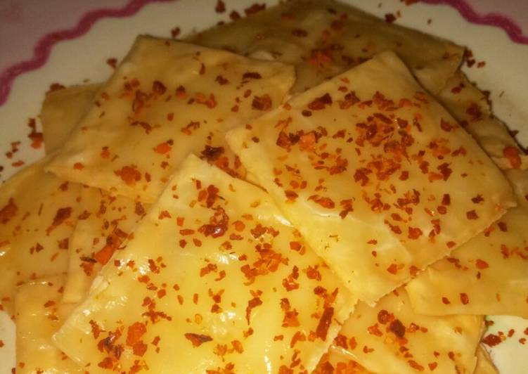  Resep  Kripik keju  slice panggang pedas debm  oleh ocvita 