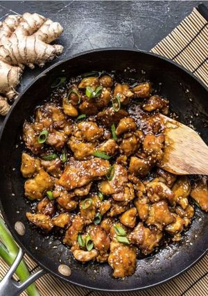 Una foto de Pollo chino con sésamo