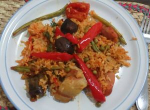 Una foto de Arroz horneado (horno milagro, cazuela horno)