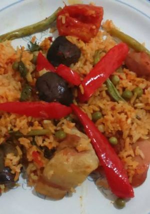 Una foto de Arroz horneado (horno milagro, cazuela horno)