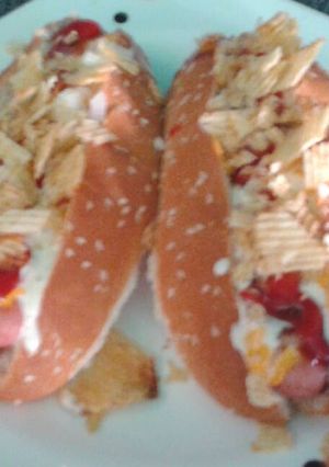 Una foto de Perros calientes caseros