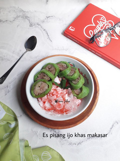 Foto resep Es pisang ijo khas makasar