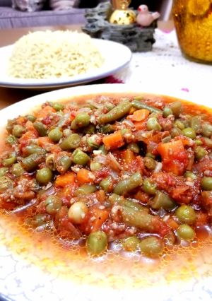 صورة لوصفة بازيلا مع الرز