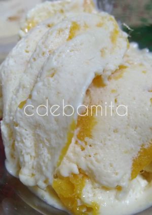 A picture of Mango Ice-cream without sugar.