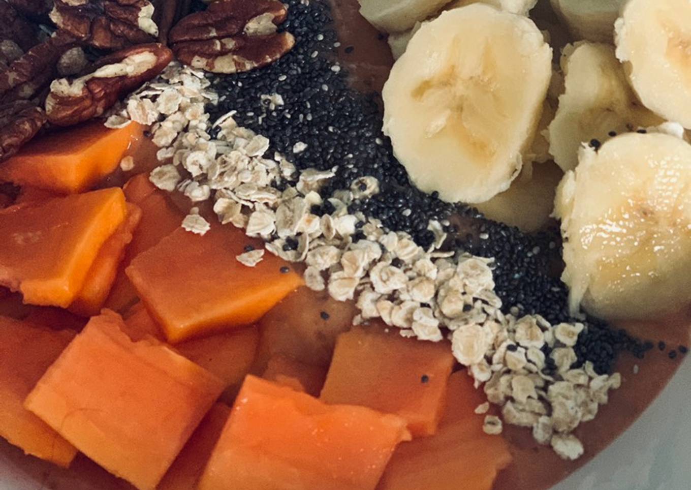 Bowl papaya desayuno