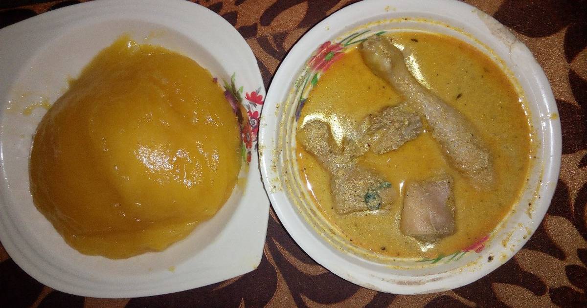 Egusi Pepper Soup And Starch Recipe By Teechopz Chef Tclemz Cookpad