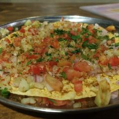 A picture of Papad chat.