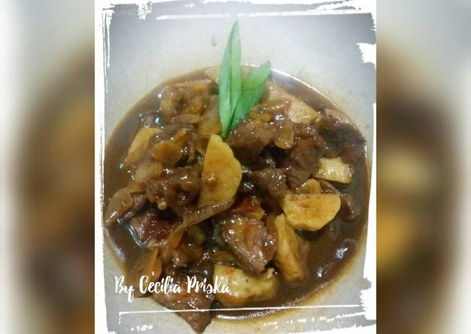 Tumis CapSoDa (Kecap Baso+Daging sapi)