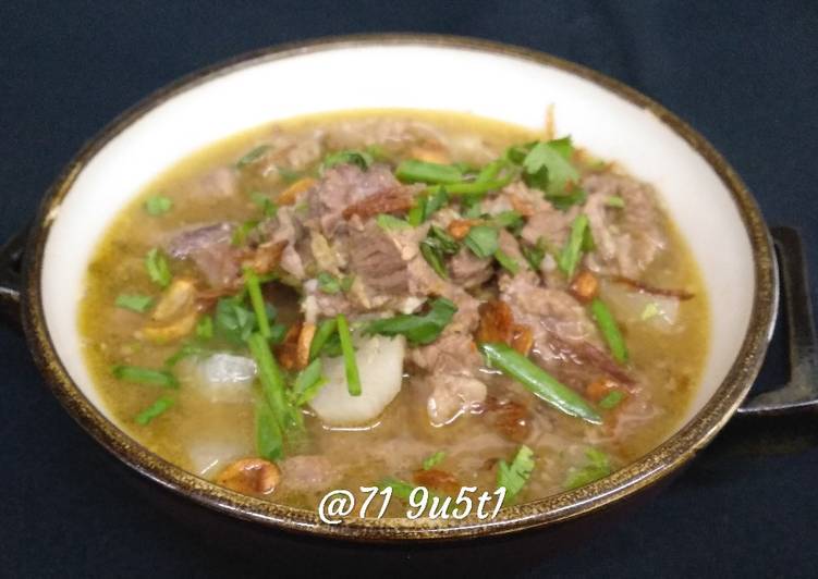 Cara Membuat Soto daging sapi meranggi yang Lezat Sekali