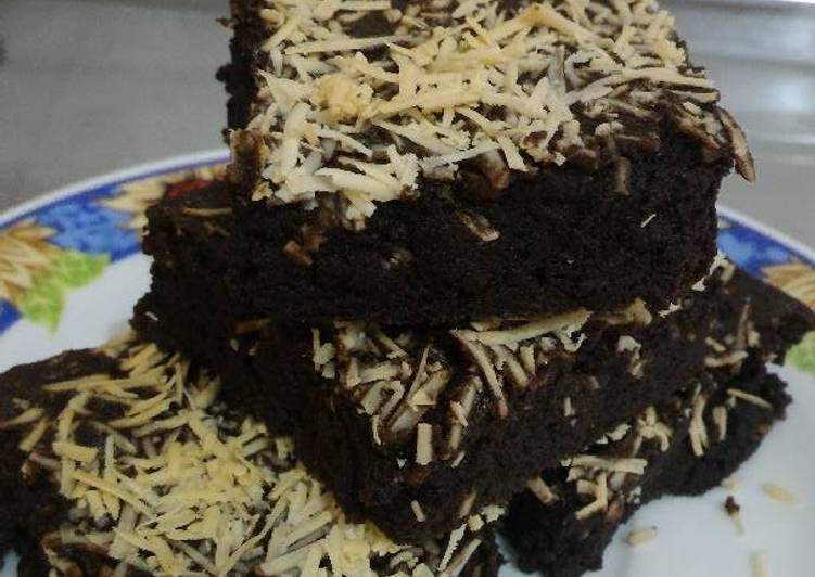Brownies coklat panggang no mixer