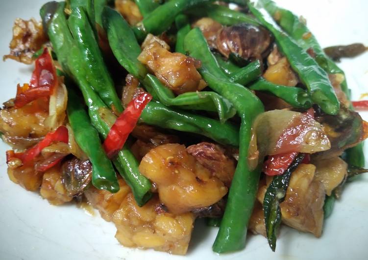 Cara mudah memasak Orek Tempe pete kacang panjang simpel, Lezat Sekali