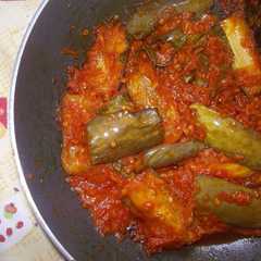 A picture of Terong Balado.