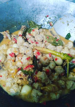 Foto resep Bola bola daging ayam + telur puyuh