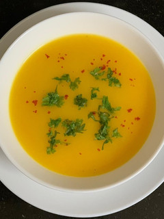 A picture of Roasted Pumpkin 🎃 { Kumaro Saag } Soup.