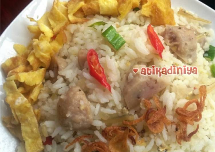 Resep Nasi Goreng Kampung with Bakso Sapi 😘 yang Sempurna