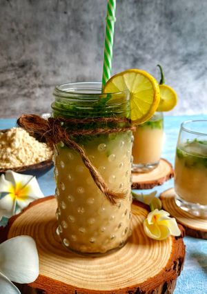 A picture of Sattu Sharbat / Savoury Sattu Drink.