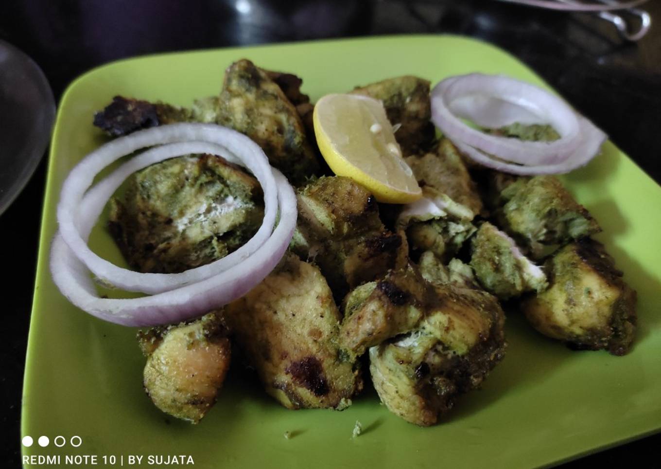 Hariyali Chicken Kabab (in Microwave)