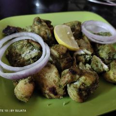 A picture of Hariyali Chicken Kabab (in Microwave).