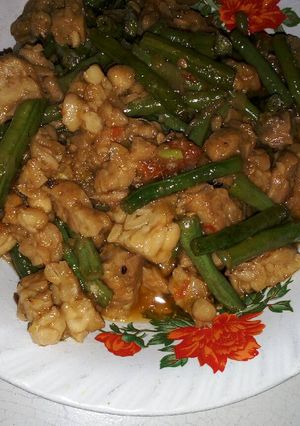 Foto resep Tumis tempe kacang panjang