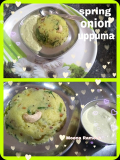 Spring onion suji uppuma (Spring onoin sujji upma recipe in tamil) செய்முறை முக்கிய புகைப்படம்