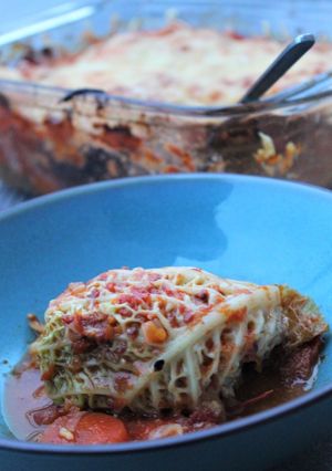 Une photo de Gratin de chou farci