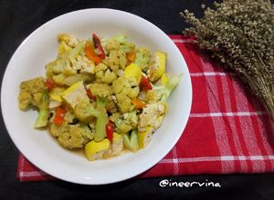 Foto resep Tumis kembang kol tahu