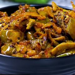 Karela Baigan Chatpata A picture of Karela Baigan Chatpata.