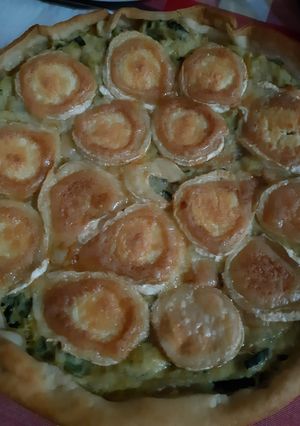 Una foto de Quiche de calabacín y queso de cabra