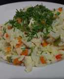 Arroz con verduras y pollo