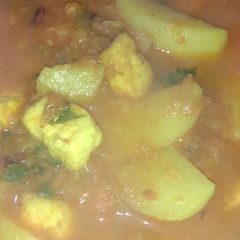 A picture of Potato paneer Sabzi.