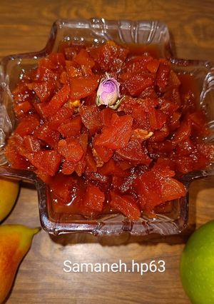 عکسی از دستور مربای سیب گلابی 🌺