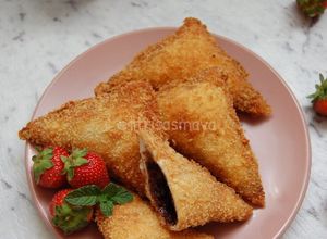 Foto resep Roti Tawar goreng isi pisang coklat