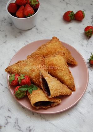 Foto resep Roti Tawar goreng isi pisang coklat