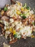 Fideos Saltados con Salmón