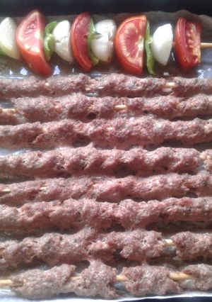 A picture of Oven-Baked Kofta Skewers.