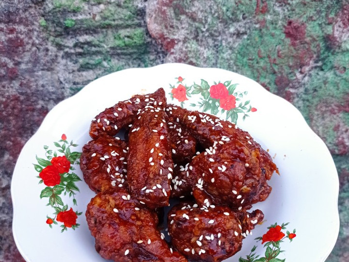 Cara Buat Korean fried chicken wing Simpel