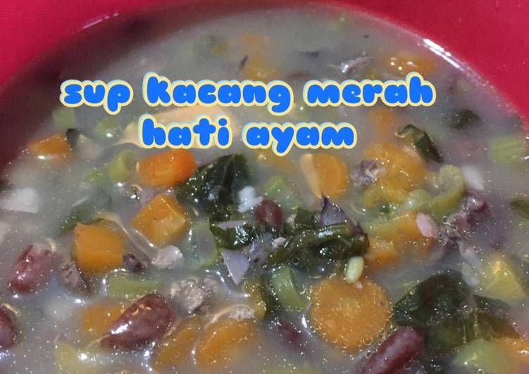 Resep Sup kacang merah hati ayam mpasi 11m oleh Gita Cookpad