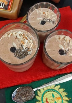 A picture of Cold Coffee Chia Pudding/ Mocha Chia Pudding/ Chocolate Chia Smoothie ✨.
