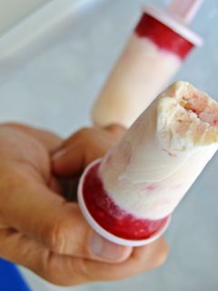 Una foto de Polos de frambuesa y miel de azahar