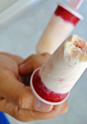 Una foto de Polos de frambuesa y miel de azahar
