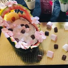A picture of Apple twix fluff salad.