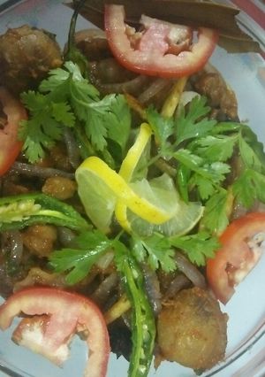A picture of Masala chana(Chick pea).