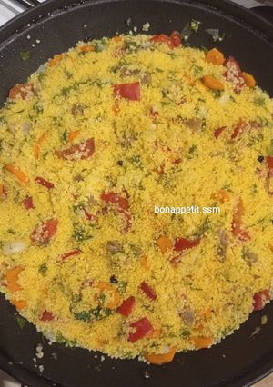 Фото Кус - кус з овочами та м'ясом.