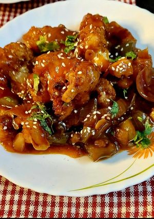 A picture of Chilli Gobhi Manchurian.