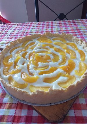Una foto de Tarta de durazno