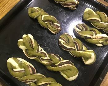 Fast Cooking Methods Matcha red bean braided bread Home Style