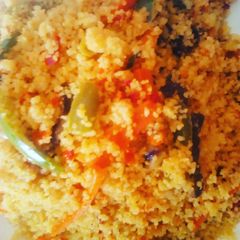 A picture of Fried couscous.