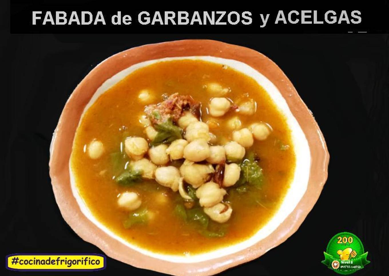 Fabada de garbanzos y acelgas