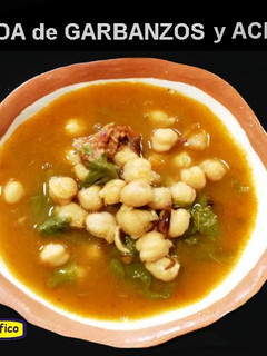 Una foto de Fabada de garbanzos y acelgas